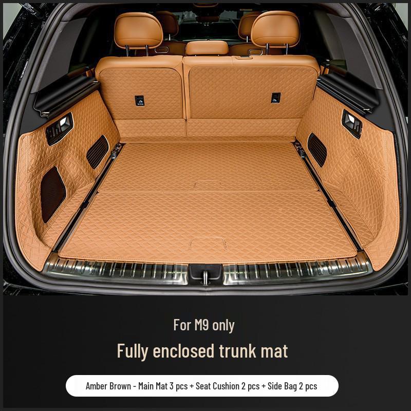 Full Coverage Nappa Leather Trunk and Backrest Mat for 2024/25 AITO M9 Five/Six-Seater