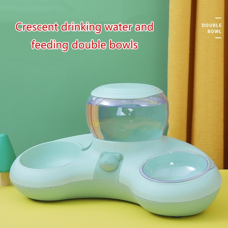 Non-slip Base Pet Dogs Cat Bowls Automatic Water Dispenser Slow Feeding Water Bowl for Feeding Puppies Indoor Food Dish