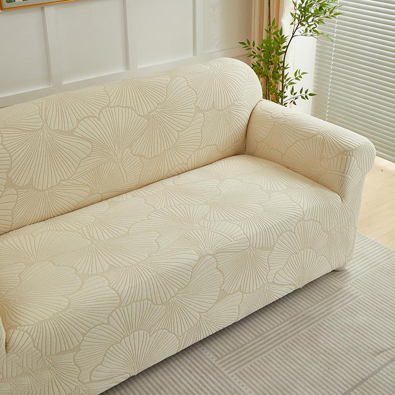 1pc Ginkgo Leaves Pattern Sofa Cover Thicken Non-slip Jacquard Sofa Couch Cover Universal Dustproof Sofa Slipcover Home Decor