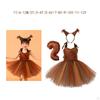 Girls Squirrel Cosplay Dress Tutu Skirt Adjustable Neck