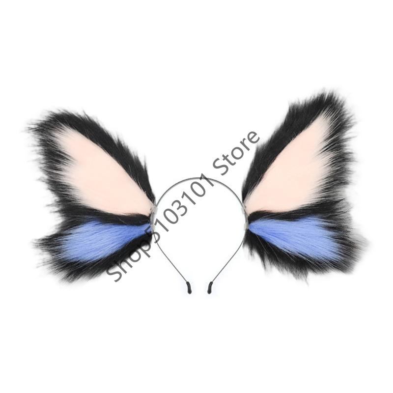 X6HE Adjustable Plush Elf Butterfly Fairies Ear Headpiece For Kids Adult Roleplay Costume Halloween Theme Event Headpiece