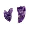 Amethyst Face Jade Massager Jade Roller Gua Sha For Lifting Anti-Wrinkle Acupuncture Beauty Skin Care Gouache Scraper Set