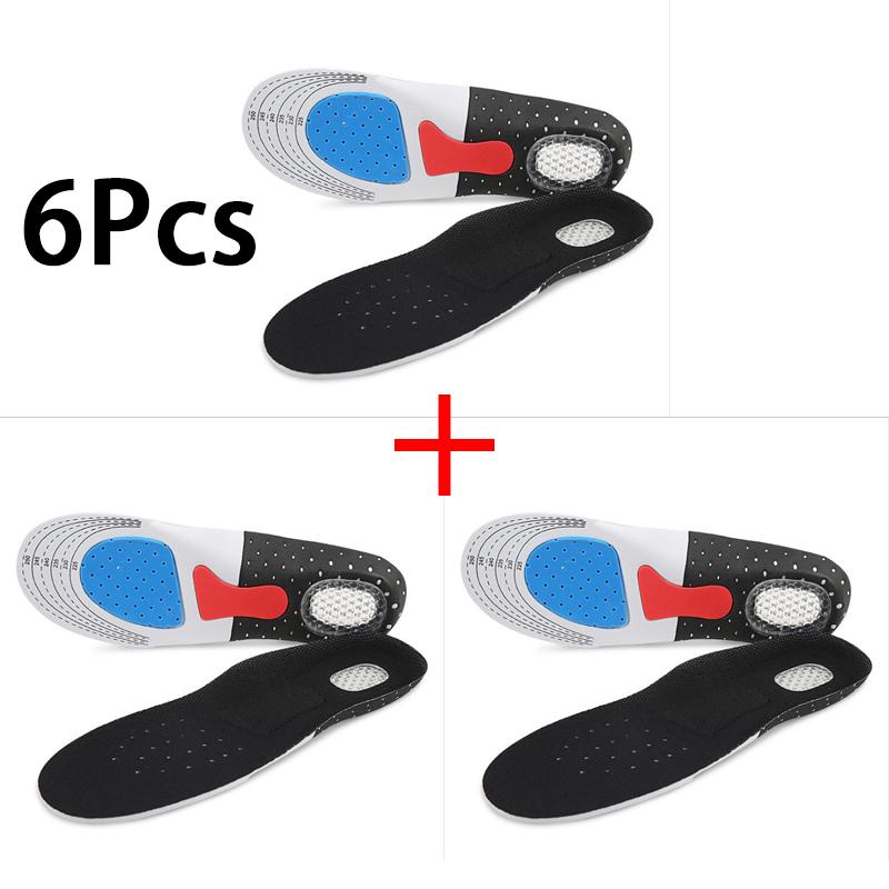 Silicone Shock-Absorbing Sports Insoles Men Arch Support Insole Breathable and Comfortable Shoe Pads