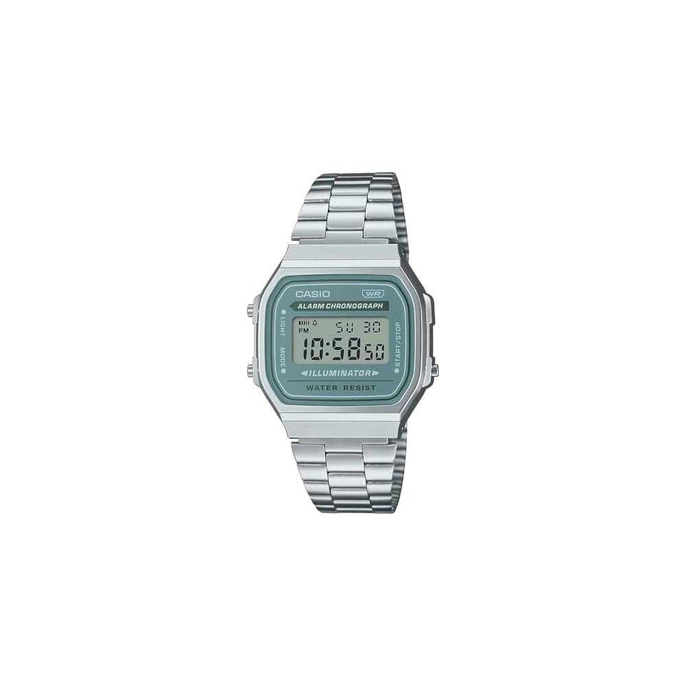 Casio Vintage Series A168WA Digital Watch Silver Unisex Kids Original Box Included