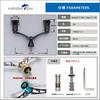 HEIGHTEN 92mm Reel Handle for Shimano and Daiwa Spinning Reels, Wing Rocket Series (Black & Gunmetal) (HT25105)