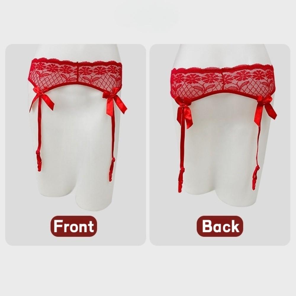 Bow Lace Garter Belt Adjustable Straps Garters for Stockings Fashion Suspender Belt Intimate Wear