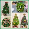 Pipe Cleaners for Making Christmas Tree, 300pcs Pipe Cleaners, 200pcs PomPoms, 1 Foam Cylinder, 1 Christams Card and 1 Bag Pearl
