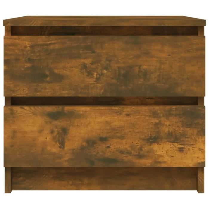 VidaXL Table de chevet Chêne fumé 50x39x43,5 cm Bois d'ingénierie815822