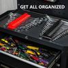 80 pcs Magnetic Modular Wrench Organizers for Tool Drawers - Wrench Rack with Metric&SAE Labels, Perfect Tool Storage Holder with Magnet. Gift for