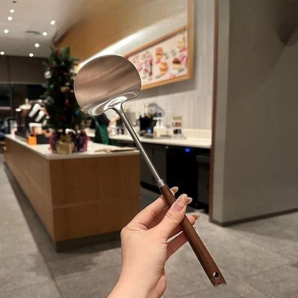 Mushroom Shape Kitchen Stir Fry Spoon Wood Handle Cooking Spoon New Cooking Spatula  Kitchen Tools