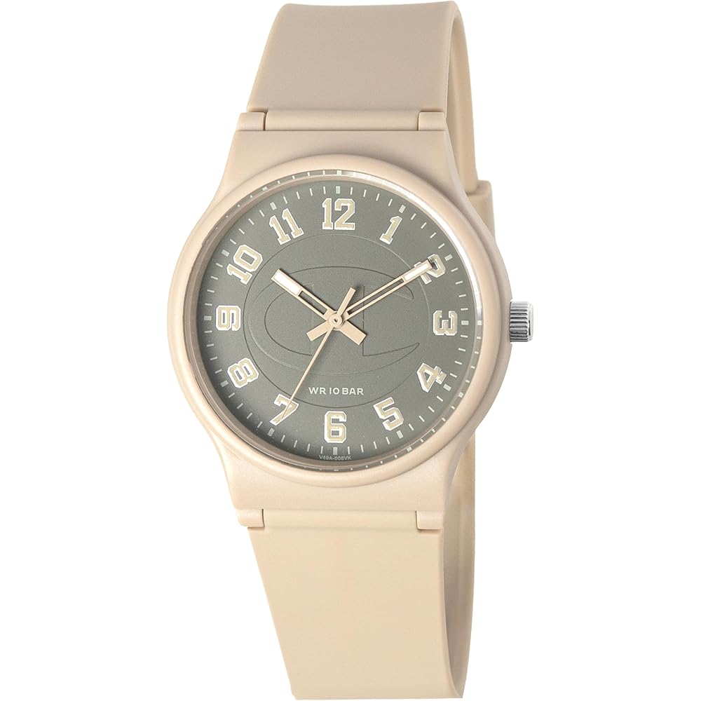 Citizen QQ Analog Watch 10 ATM Water Resistant Beige Rubber Band Unisex