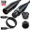 XLR4 Cable Microphone Cable 4 Pin Male To Female Extender Cord for Studio Recorder Mic Mixers LED Light Speaker System