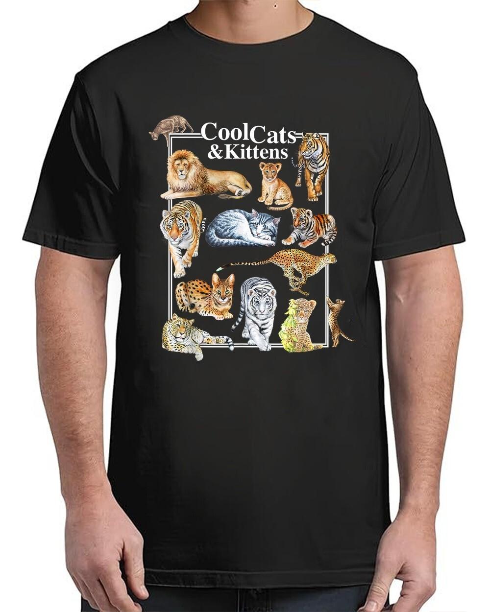 Cool Cats And Kittens Tiger Lion Leopard Felines For Adult S-4XL T-Shirt S разноцветный