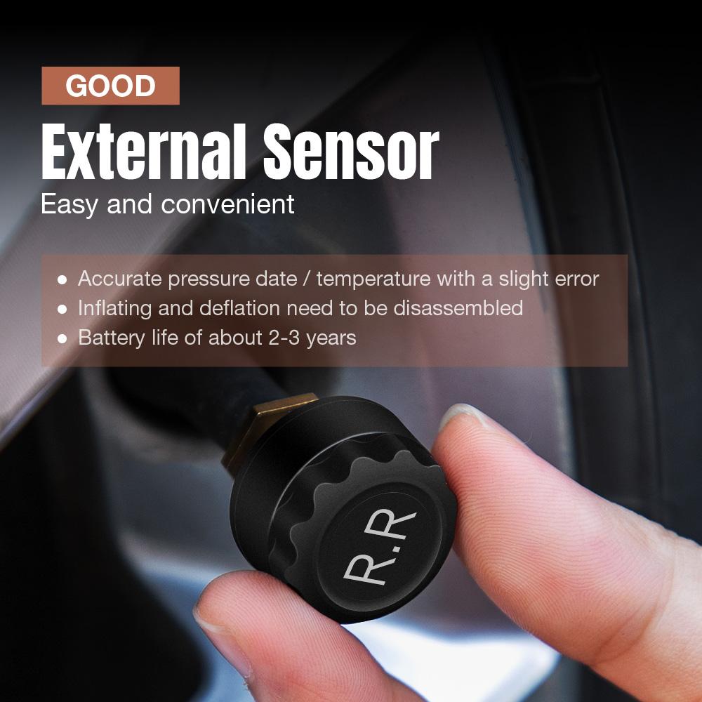 Motorcycle TPMS Tire Pressure Monitor LCD Digital Screen Magnetic Charge Auto Alarm Moto Tyre Pressure External Sensor
