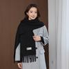 Wool Scarf for Women in Winter New Style Cashmere Scarf Versatile  Thickened  Warm and Solid Color Scarf