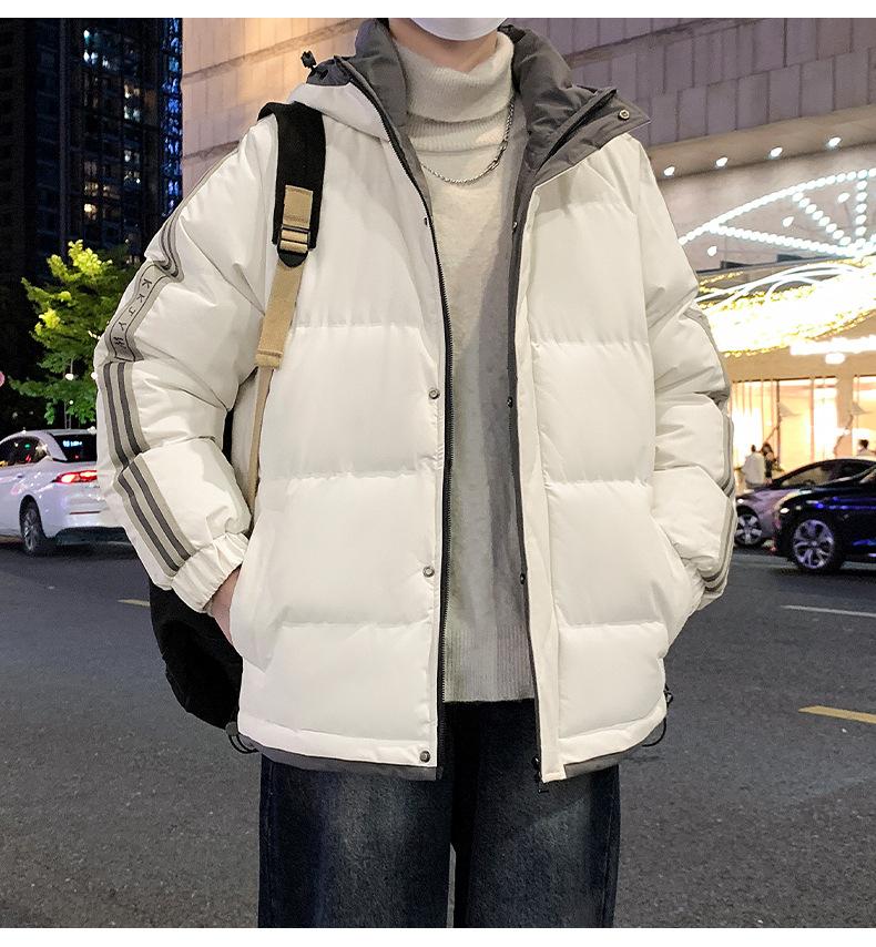 Fashion Casual Jacket Big Size Cotton Clothing Men's Winter Down Cotton Coat Loose Thickened Models of Cotton Bread Clothing Jacket