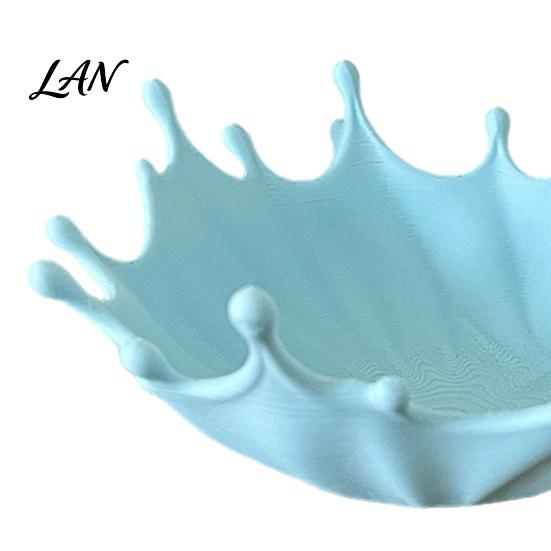 Decorative Catchall Tray 3D Printed Jewelry for Rings Earrings Bracelets, Ocean Splash Boho Home Decor Trinket Dish, Desktop Organizer Vanity Coastal