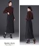 Plaid Woolen High-Waisted Pencil Skirt: Winter 2025 Korean Style, Thickened and Warm with Slit