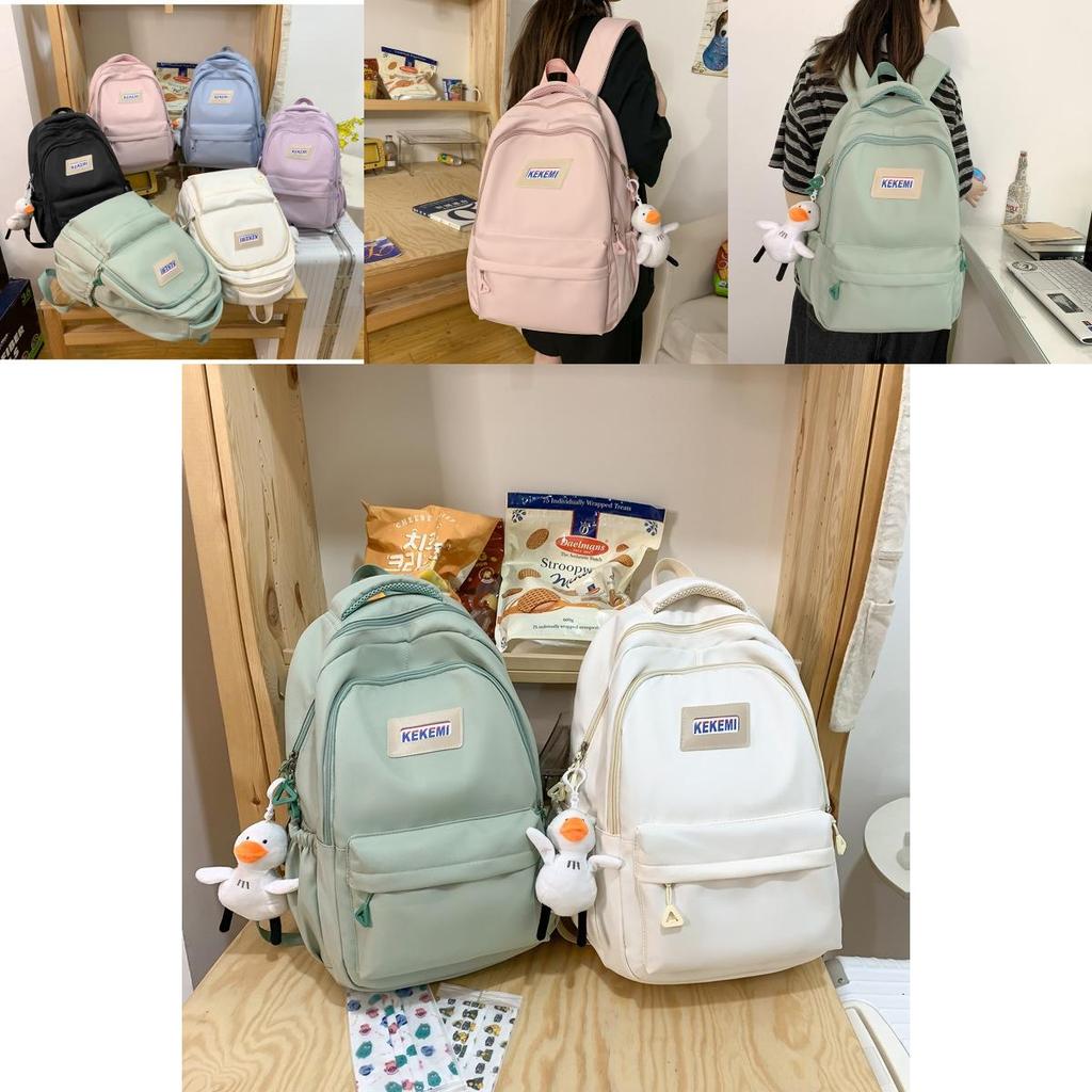 Stylish High School Students Double Shoulder Bag Large Capacity Book Bag Wholesale