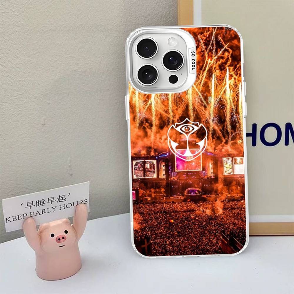 T-tomorrowland Logo Phone Case For iPhone 16 15 14 13 12 11 Pro Max 17 Plus Colorful Cover