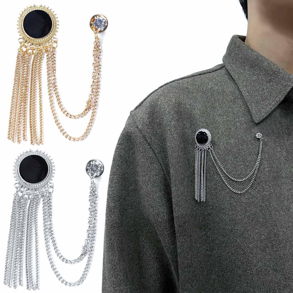 Exquisite Suit Accessories Corsage Male Creative Shirt Collar Pin Fashion Jewelry Men Badge Korean Style Pin Diamond Brooches