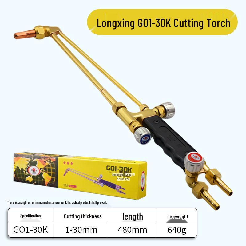 Longxing GO1-30K/100/300 Suction Type Cutting Torch, All Copper Oxygen Acetylene & Town Gas Cutter Handle