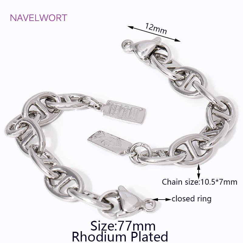 

18K Gold Plated Pig Nose Chain Extension Chain,Tail Extender Chains with Lobster ClaspsFor DIY Bracelet Jewelry Making Findings 1 piece