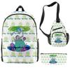 Cook 3D Printing Large Capacity Multifunctional Male And Female Versatile Backpack Student Bag Three-Piece Set