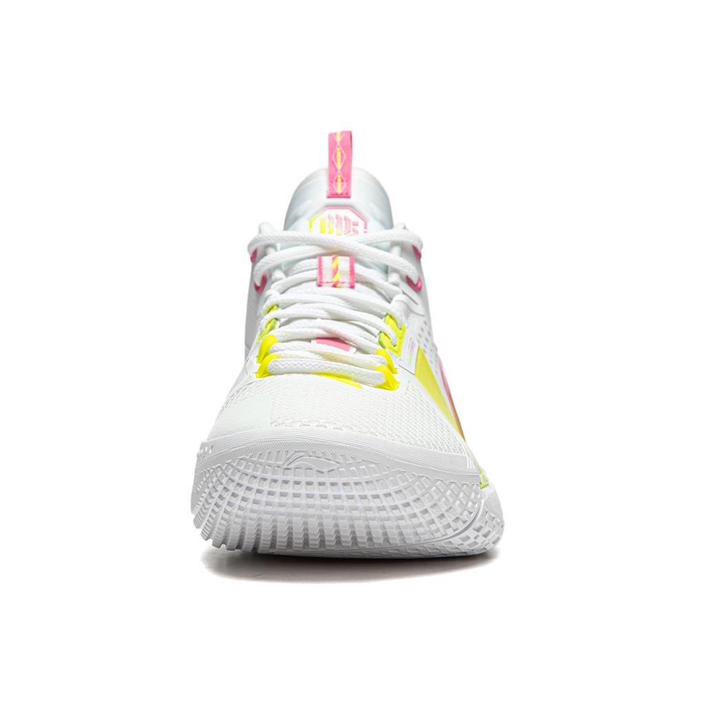Li Ning Fan Wu 4 Militärstrategie Basketballschuhe Herren Sneaker Weiß Gelb Pink ABFU015-1