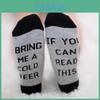 If You Can Read This Unisex Cotton Mid-calf Socks With Embroidered English Letters Breathable Shaping Sweat-absorbing