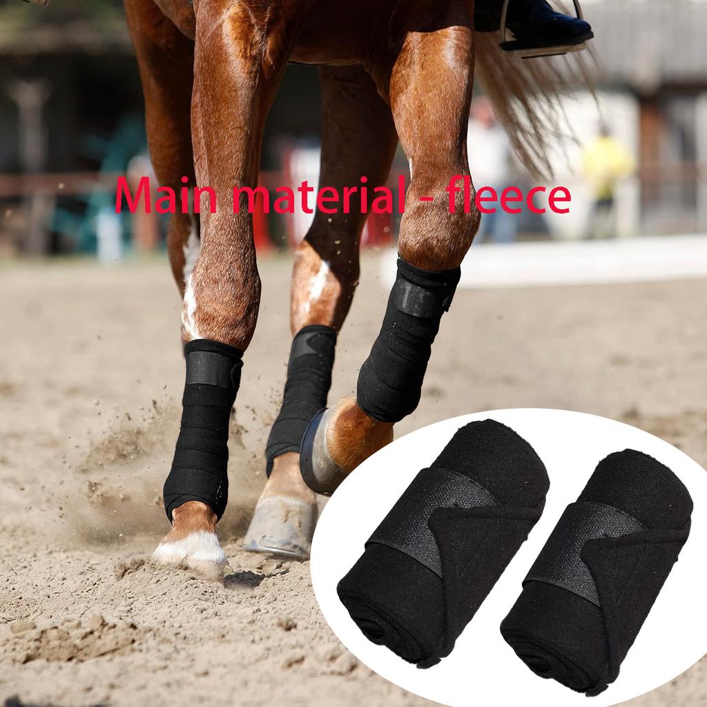 4Pcs Breathable Polar Fleece Horse Leg Bandage Equestrian Supplies Special Racing Protection Leg Protector for Equine