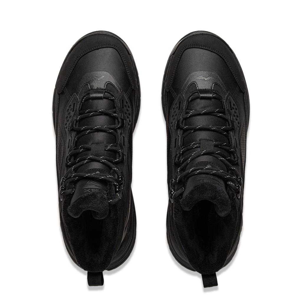 Li Ning Star Path 2 Cushioning Slip Resistant Abrasion Resistant Rebound Mid top Casual Shoes Unisex Black AGLV079-2