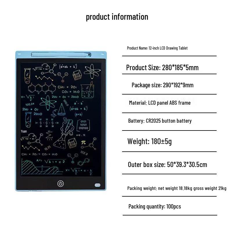 Children's LCD Writing & Drawing Board: 8.5-16 inch, Landscape & Portrait, Magnetic Doodle Pad