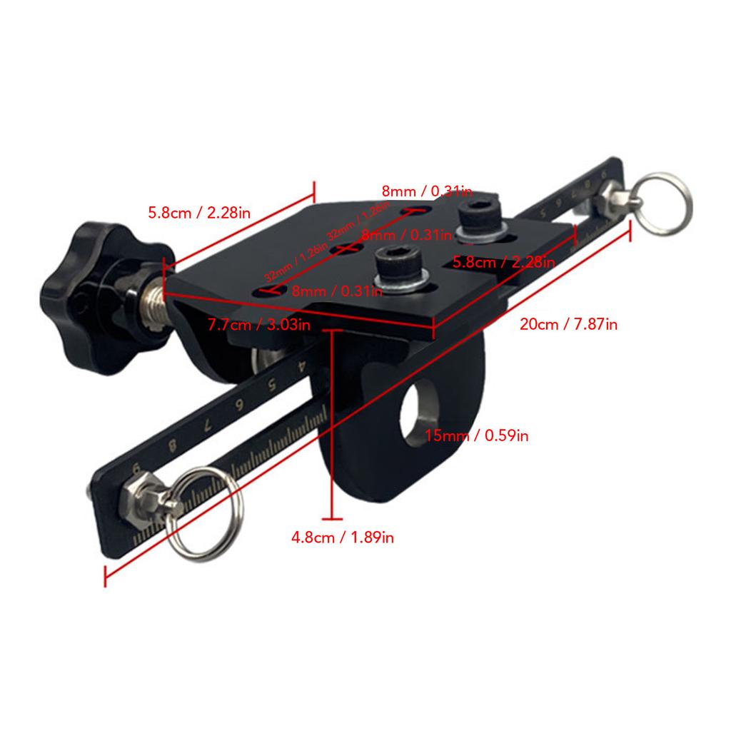 3 in 1 Doweling Jig Kit High Carbon Steel Multifunctional Drill Guide with 8mm 10mm 15mm Drill Bits Woodworking Doweling Jig Kit