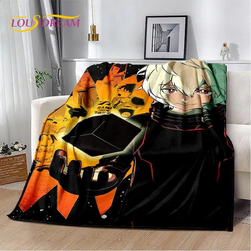 World Trigger Anime Kreskówka Miękki Pluszowy Koc, Koc Flanelowy Koc Narzuta na Salon Sypialnię Łóżko Sofa Piknik Cove Dzieci