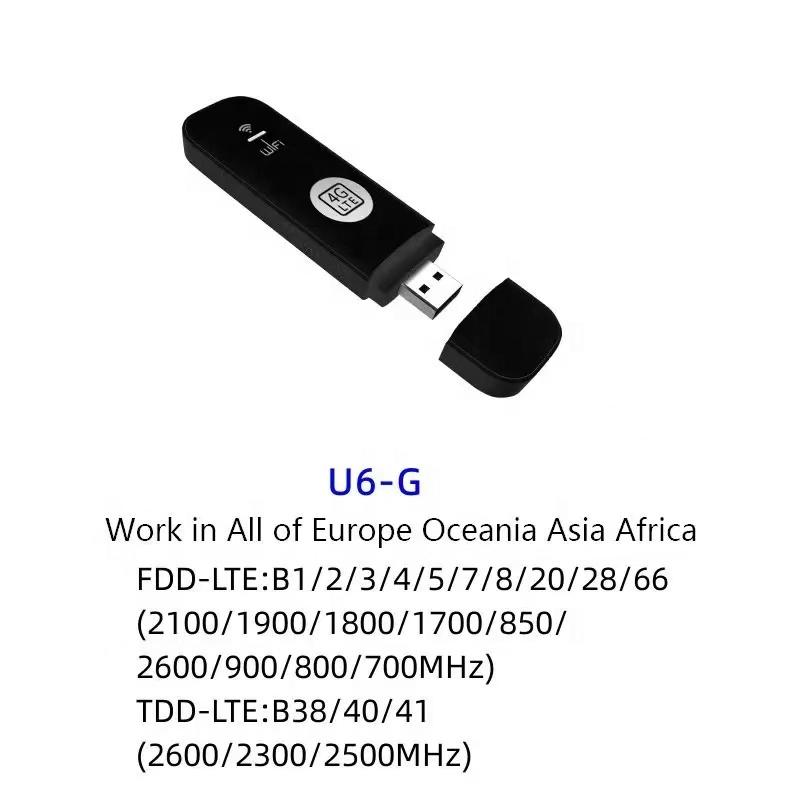 4G Wifi USB Dongle 4G Network LTE Modems Wingle Stick U6-G 4G B1 B2 B3 B4 B5 B7 B8 B20 B28 B66 B38 B40 B41