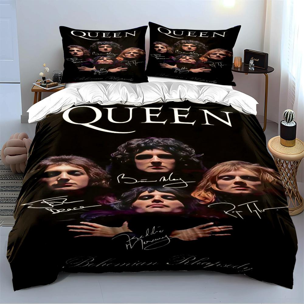 Queen Band Bohemian Rhapsody Bedding Set Bedding set (1 duvet cover, 2 pillowcases, duvet not included)