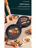 34cm Non-Stick Double-Sided Electric Griddle, 2200W 3-in-1 for Frying, Grilling, Baking