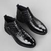 Genuine Leather Boots Men's Top Quality Winter Shoes Formal Chelsea Boots with Fur Dress Business Shoes Luxury Male Ankle Boots