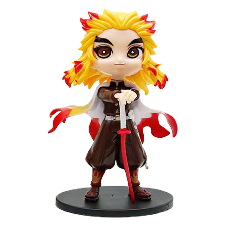 14Cm Anime Figure Nezuko Tanjirou Zenitsu Inosuke Kyoujurou Giyuu Kawaii Qposket Pvc Model Toys Children Gift