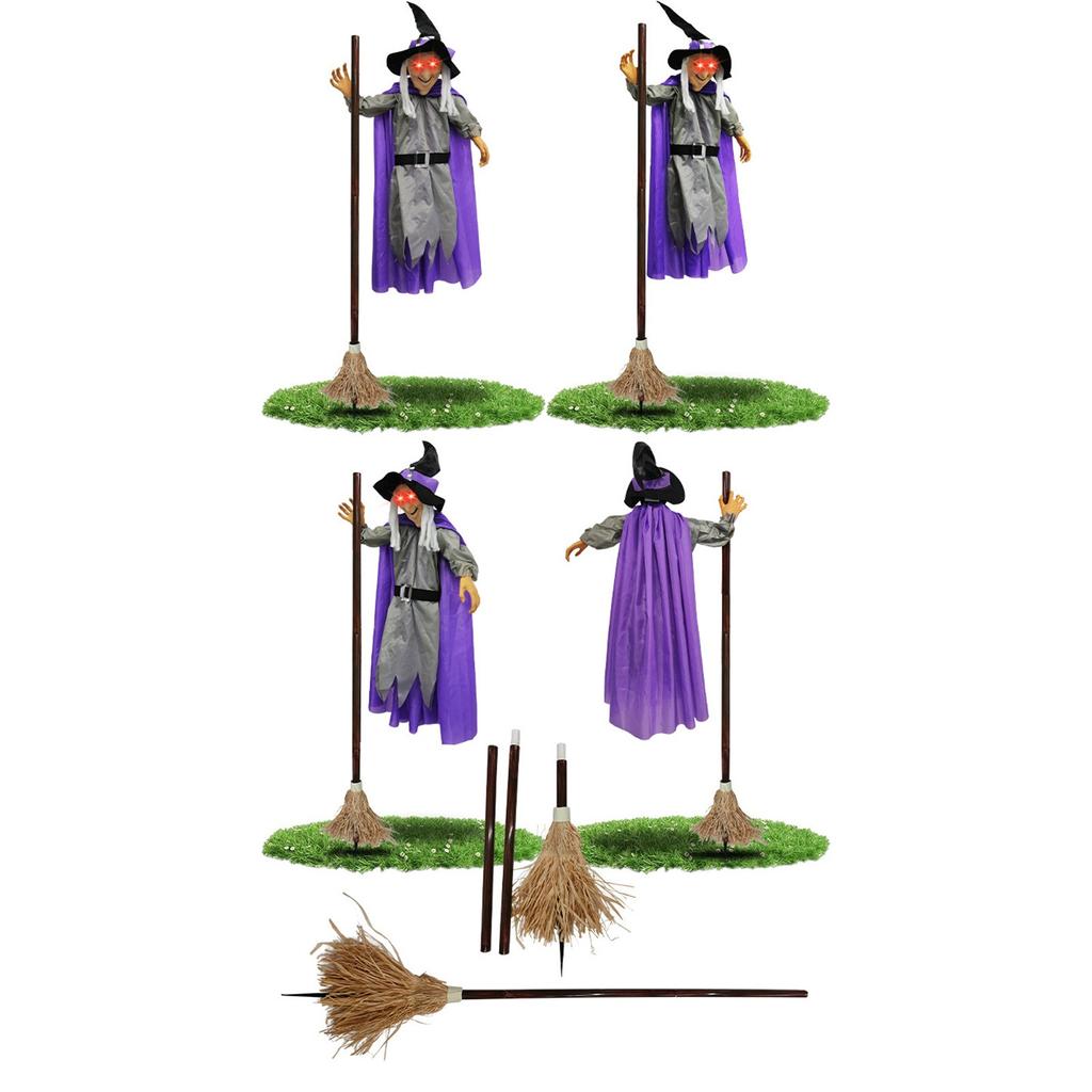 Halloween Decoration Voice Control Witch Large Hanging Luminous Soundmaking Bar House Horror Decoration