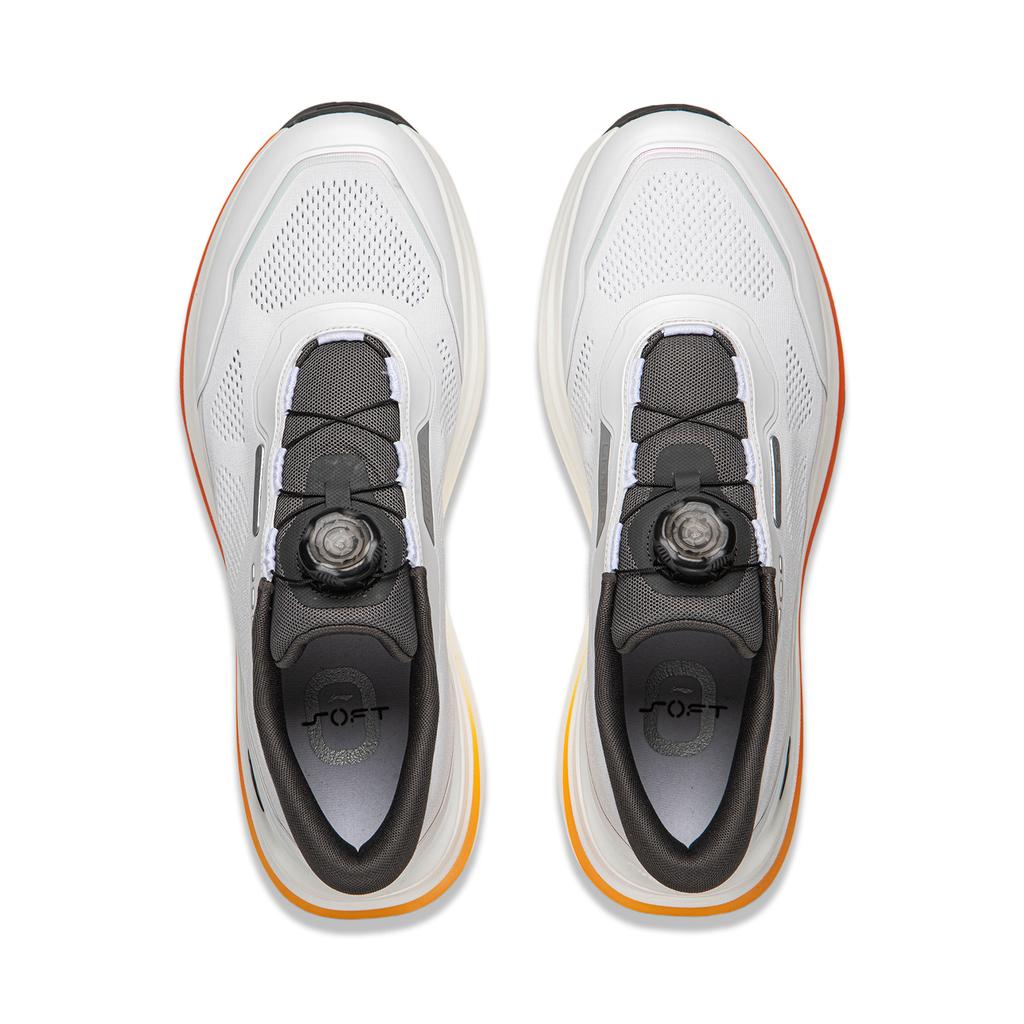 Li Ning Soft Go Max 3 Ammortizzazione Confortevole Antiscivolo Traspirante Scarpe Casual Basse Unisex Sneaker Standard-Bianco Argento AGLW023-6
