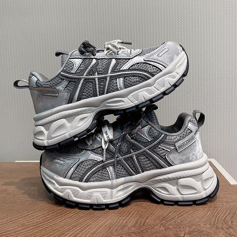 Platform dad shoes 22 spring and autumn new retro sports and leisure shoes color matching running shoes