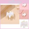 Adorable Demon Girl Alloy Pin With Radiant Wings And Halo Perfect For Fashion Lovers