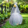 White Wedding Porch Goose Clothes Easy to Wear Festival Goose Attire Garden Decor Porch Goose Outfit