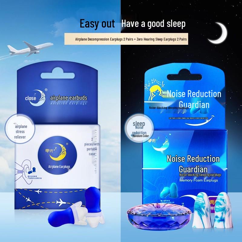 Lingting Noise-Canceling Airplane Earplugs: Pressure-Reducing Soundproofing for Men, Women, and Children