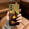 Aesthetic Funny David Mona Lisa Phone Case For Samsung S25,S24,S21,S22,,Plus S23,S30,Ultra,S20,Fe,Lite,Black Soft Silicone