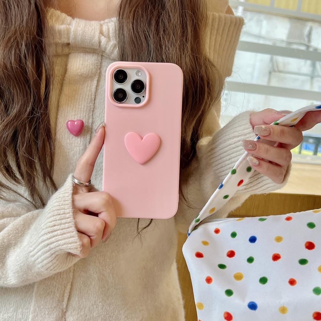 Applicable to Apple 16promax mobile phone case love pink iPhone15/14/13/12/11 all-inclusive anti-drop female