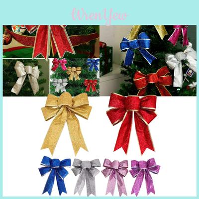 Elegant Christmas Ornaments With Glittering Bow Decorations For Holiday Cheer