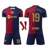 FC Barcelona Yamal 2024-25 Maglia Bambino Traspirante Asciugatura Rapida Blu Manica Corta Divisa Calcio Giovanile